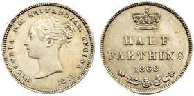 Proof CU-NI Half Farthing. Dated 1868. Peck 1604; SCBC 3951.
Toned. Rare striking in cupro-nickel.
In NGC encapsulation 2153880-016, graded PF 62 .