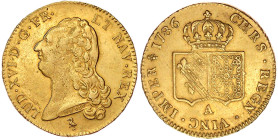 Ausländische Goldmünzen und -medaillen

Frankreich

Ludwig XVI., 1774-1793

Doppelter Louis d`or 1786 A, Paris. 15,28 g. sehr schön, justiert. F...
