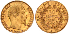 Ausländische Goldmünzen und -medaillen

Frankreich

Napoleon III., 1852-1870

20 Francs 1852 A, Paris. Einzeltyp. 6,45 g. 900/1000. vorzüglich. ...