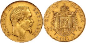 Ausländische Goldmünzen und -medaillen

Frankreich

Napoleon III., 1852-1870

50 Francs 1857 A, Paris. 16,13 g. 900/1000. sehr schön/vorzüglich,...