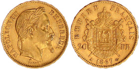 Ausländische Goldmünzen und -medaillen

Frankreich

Napoleon III., 1852-1870

20 Francs 1867 A, Paris. 6,45 g. 900/1000. sehr schön/vorzüglich. ...
