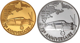 Ausländische Goldmünzen und -medaillen

Frankreich

Fünfte Republik, seit 1958

2 Stück: 20 Euro 2002. 75. Jahrestag des ersten Alleinfluges übe...