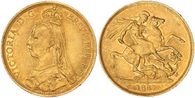 Ausländische Goldmünzen und -medaillen

Grossbritannien

Victoria, 1837-1901

2 Pounds 1887. 13,98 g. 917/1000. fast vorzüglich, kl. Randfehler....