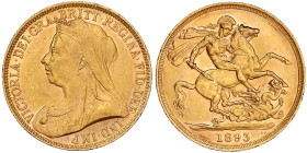 Ausländische Goldmünzen und -medaillen

Grossbritannien

Victoria, 1837-1901

2 Pounds 1893. Old veiled Bust. 15.96 g. 917/1000. vorzüglich, kl....