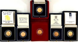 Ausländische Goldmünzen und -medaillen

Grossbritannien

Elisabeth II., 1952-2022

Schöne Serie von 6 X 1/2 Sovereign: 1980, 1983, 1984, 1985, 1...