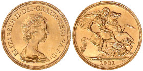 Ausländische Goldmünzen und -medaillen

Grossbritannien

Elisabeth II., 1952-2022

Sovereign 1981. Drachentöter. 7,98 g. 917/1000. vorzüglich/St...