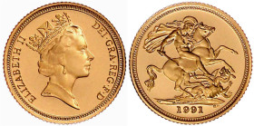 Ausländische Goldmünzen und -medaillen

Grossbritannien

Elisabeth II., 1952-2022

1/2 Sovereign: 1991, Drachentöter. 3,99 g. 917/1000. In Origi...