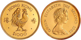 Ausländische Goldmünzen und -medaillen

Hongkong

1000 Dollars 1981, Jahr des Hahns. 15,98 g. 917/1000 Polierte Platte. Krause/Mishler 48.