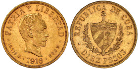 Ausländische Goldmünzen und -medaillen

Kuba

10 Pesos 1916. Kopf n.r./Wappen. 16,72 g. 900/1000. vorzüglich, kl. Kratzer. Krause/Mishler 20. Frie...