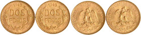 Ausländische Goldmünzen und -medaillen

Mexiko

Republik, seit 1824

2 X 2 Pesos 1945. Je 1,67 g. 900/1000. beide prägefrisch. Krause/Mishler 46...