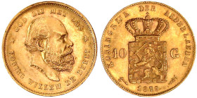Ausländische Goldmünzen und -medaillen

Niederlande

Willem III., 1849-1890

10 Gulden 1879. 6,72 g. 900/1000. vorzüglich. Krause/Mishler 106. F...