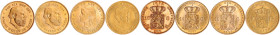 Ausländische Goldmünzen und -medaillen

Niederlande

Lots

4 X 10 Gulden: 1875, 1877, 1897, 1913. Jeweils 6,72 g. 900/1000. alle prägefrisch