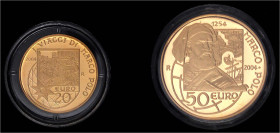 Ausländische Goldmünzen und -medaillen

San Marino

50 und 20 Euro 2004, 750. Geburtstag von Marco Polo. 16,13 g. und 6,45 g. 900/1000. In Origina...