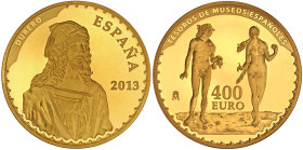 Ausländische Goldmünzen und -medaillen

Spanien

Juan Carlos I., seit 1975

400 Euro 2013, Albrecht Dürers "Adam und Eva". 27 g. 999/1000. In Ka...