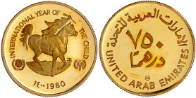 Ausländische Goldmünzen und -medaillen

Vereinigte Arabische Emirate

Scheichtum, seit 1971

750 Dirhams 1980. Internationales Jahr des Kindes. ...