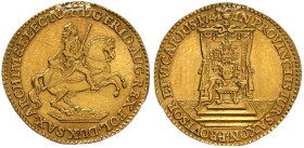 Altdeutsche Goldmünzen und -medaillen

Sachsen-Albertinische Linie

Friedrich August II., 1733-1763

Dukat 1741, ohne Mzz., Dresden, auf das Vik...