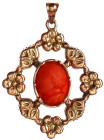Schmuck und Accessoires aus Gold

Colliers und Halsketten

Neobarocker Anhänger, Gelbgold 585/1000 mit ovalem rotem Kameo. 34 X 28 mm; 3,79 g