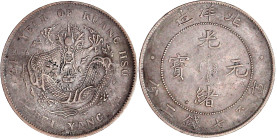 CHINA und Südostasien

China

Qing-Dynastie. De Zong, 1875-1908

Dollar, Jahr 34 = 1908 Pei Yang (Tientsin in Chihli). Kleine Jahreszahl. gutes ...