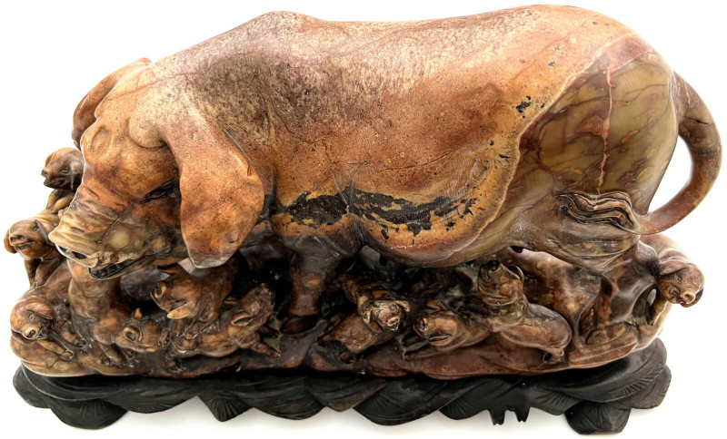 CHINA und Südostasien

China

Varia

Steatit (Speckstein) Skulptur. Sau mi...