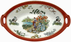 CHINA und Südostasien

China

Varia

Ovale deutsche Porzellanschale im "China-Stil" um 1909/1935 von Carl Tielsch (Altwasser, Schlesien). 28,5 X...
