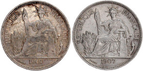 CHINA und Südostasien

Französisch Indochina

2 Stück: Piaster 1901 A und 1907 A. beide schön/sehr schön. Krause/Mishler 5a.1.