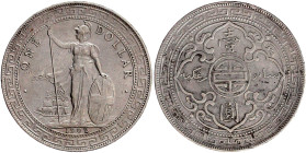 CHINA und Südostasien

Grossbritannien

Tradedollars

Tradedollar 1902 B. sehr schön, Randfehler, gereinigt. Krause/Mishler T5.