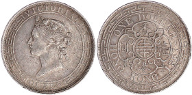 CHINA und Südostasien

Hongkong

Victoria, 1860-1901

Dollar 1867. gutes sehr schön, kl. Randfehler. Krause/Mishler 10.