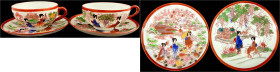 CHINA und Südostasien

Japan

Varia

Porzellan: 2 Tee-Tassen mit Untertassen, wohl Fukagawa, 1920er Jahre, Maruku, 1940er Jahre, etc