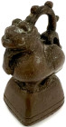 CHINA und Südostasien

Myanmar (Burma)

Opiumgewichte

Bronze-Tiergewicht in Gestalt eines Fabel-Löwen ("Toe"), vor 1885. Quadratischer Fuß. 880...