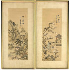 CHINA und Südostasien

Taiwan

2 Seidenbilder: "Ansicht der Wasserfälle im Qiu-Berg". "Der Wuxu-Monat bringt Wohlstand und Winter". Jeweils gerahm...