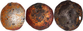 CHINA und Südostasien

Thailand

Königreich Ayuthia, 1350-1564/1584-1767

3 X Tok money Unit o.J. (1615/1880). Geringhaltige Silberscheibe mit B...