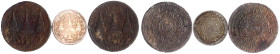CHINA und Südostasien

Thailand

Rama IV. (Phra Chom Klao "Mongkut"), 1851-1868

3 Münzen: 1/8 Fuang (Zinn) o.J.(1862), 1/2 Fuang Kupfer o.J.(18...