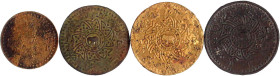CHINA und Südostasien

Thailand

Rama IV. (Phra Chom Klao "Mongkut"), 1851-1868

4 Münzen: 1/8, 1/4 und 2 Var. zum 1/2 Fuang 1862/1865. meist se...