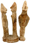 Ausgrabungen

Eisenzeit

2 Terrakotta-Votivfiguren, Zypern um 750/475 v. Chr. Stehender Mann, Höhe 19,2 cm; 2 stehende, sich anblickende Männer, H...