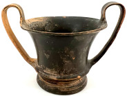 Ausgrabungen

Griechen

Kantharos aus Böotien, Ton, um 450/400 v. Chr. Höhe 11 cm. intakt Exemplar der Sammlung Canehl, Schloss Wilhelmshöhe Kasse...