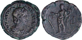 Provinzialrömische Münzen

Ägypten

Alexandria

Julia Mamaea, gest. 235

AE Drachme Jahr 10 des Severus Alexander = 232/233. Drap. Brb. r./Dik...