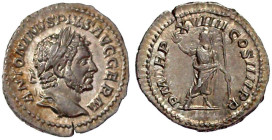 Römische Münzen

Kaiserzeit

Caracalla, 196-217

Denar 216 Bel. Kopf r./PM TRP XVIIII COS IIII PP. Serapis steht l. 3,17 g. vorzüglich/Stempelgl...