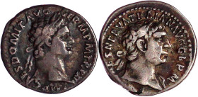 Lots antiker Münzen

Römer

Kaiserzeit

2 Denare: Domitian (Minerva) und Trajan (Victoria). fast sehr schön