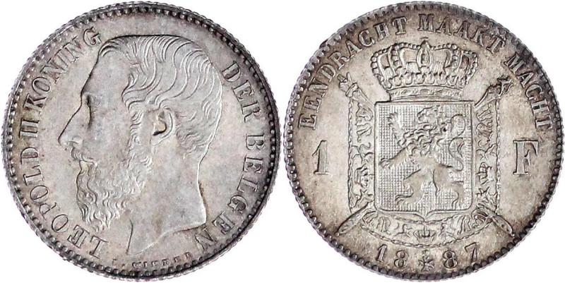 Ausländische Münzen und Medaillen

Belgien

Leopold II., 1865-1909

1 Fran...