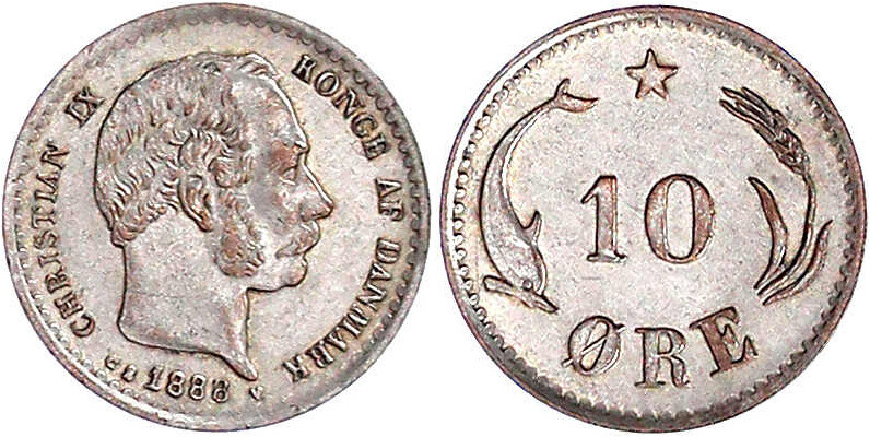 Ausländische Münzen und Medaillen

Dänemark

Christian IX., 1863-1906

10 ...
