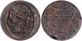 Ausländische Münzen und Medaillen

Frankreich

Ludwig XVI., 1774-1793

5 Sols Monneron An 4 = 1792. sehr schön, selten in dieser Erhaltung. Krau...
