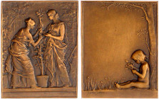 Ausländische Münzen und Medaillen

Frankreich

Dritte Republik, 1870-1940

Rechteckige Bronzeplakette 1892 von Daniel Dupuis. Prägung nach seine...