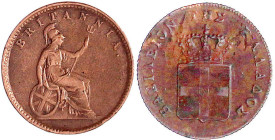 Ausländische Münzen und Medaillen

Griechenland

Lots

2 Kupfermünzen: 2 Lepta 1851 und Ionische Inseln Lepton 1834. sehr schön, Schrötlingsfehl...