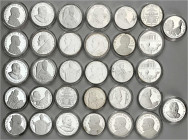 Ausländische Münzen und Medaillen

Italien-Kirchenstaat

Lots

32 Silbergedenkmünzen: 17 X 5 und 15 X 10 Euro ab 2005, teils mehrfach. Nur in Ka...