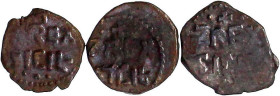 Ausländische Münzen und Medaillen

Italien-Sizilien

Kaiser Heinrich VI., 1194-1197

3 Varianten zum Billon 1/4 Tercenarius Dezember 1194/1195, ...