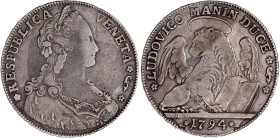 Ausländische Münzen und Medaillen

Italien-Venedig

Ludovico Manin, 1789-1797

Tallero 1794, geflügelter Löwe.28,26 g. sehr schön. Gamberini 195...