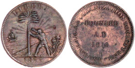 Ausländische Münzen und Medaillen

Liberia

Cent 1833. Mann an Palme winkt einem entfernten Schiff. gutes sehr schön, Kratzer. Krause/Mishler Tn2....