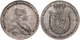 Ausländische Münzen und Medaillen

Liechtenstein

Franz Joseph, 1772-1781

20 Kreuzer 1778. sehr schön. Divo 82.