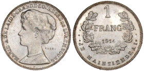 Ausländische Münzen und Medaillen

Luxemburg

Marie Adelaide, 1912-1919

Probe 1 Franc in Silber 1914, mit Inschrift ESSAI. fast Stempelglanz, P...