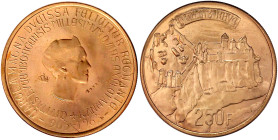 Ausländische Münzen und Medaillen

Luxemburg

Charlotte, 1919-1964

Probe zu 250 Francs 1963 in Bronze mit Inschrift ESSAI. Auflage nur 200 Ex. ...